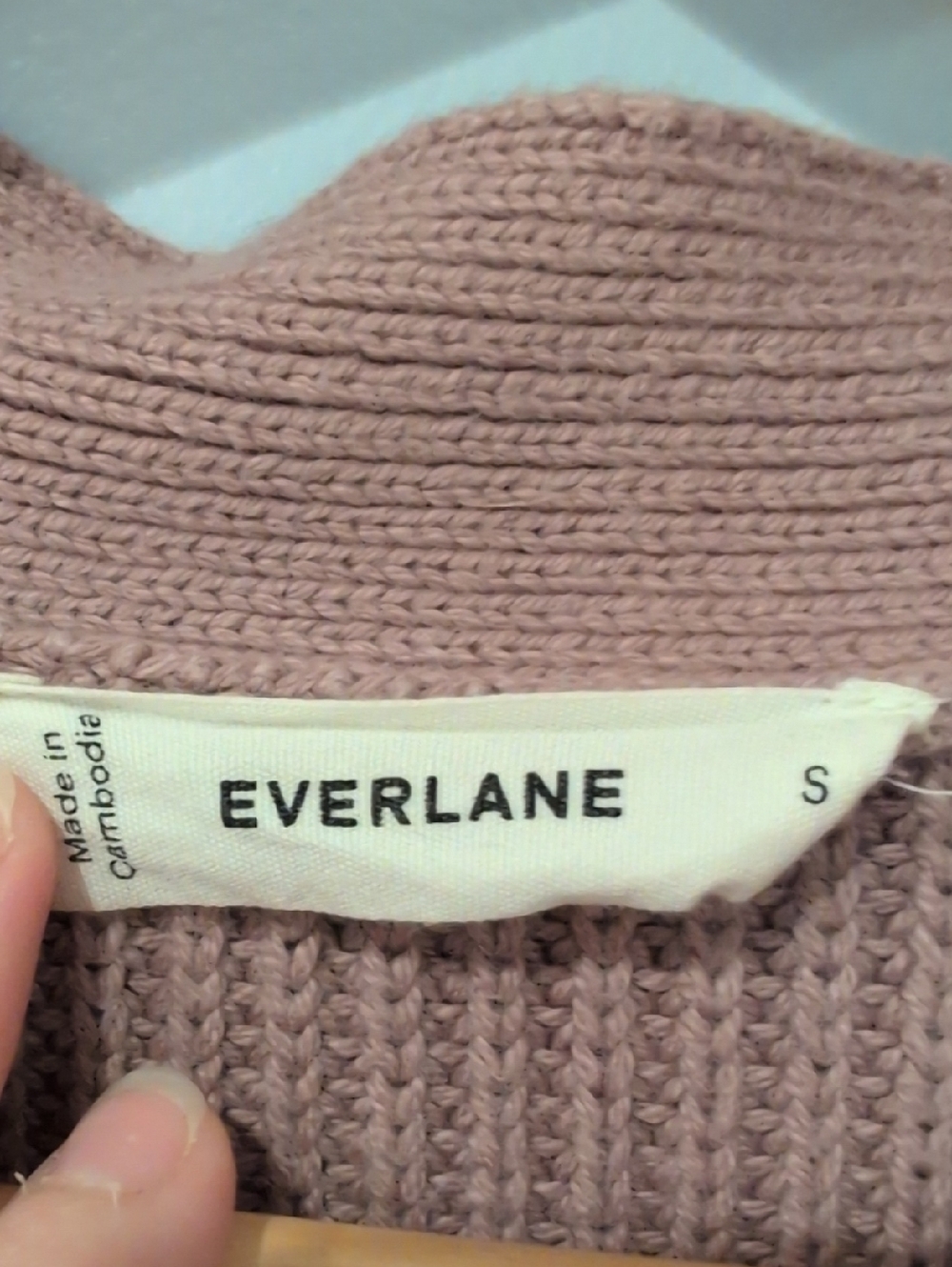 Everlane Organic Cotton Boxy Knit Sweater Size Small - Picture 2 of 6